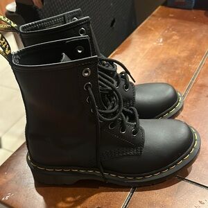 Dr. Martens Black Combat Boots with Chunky Sole